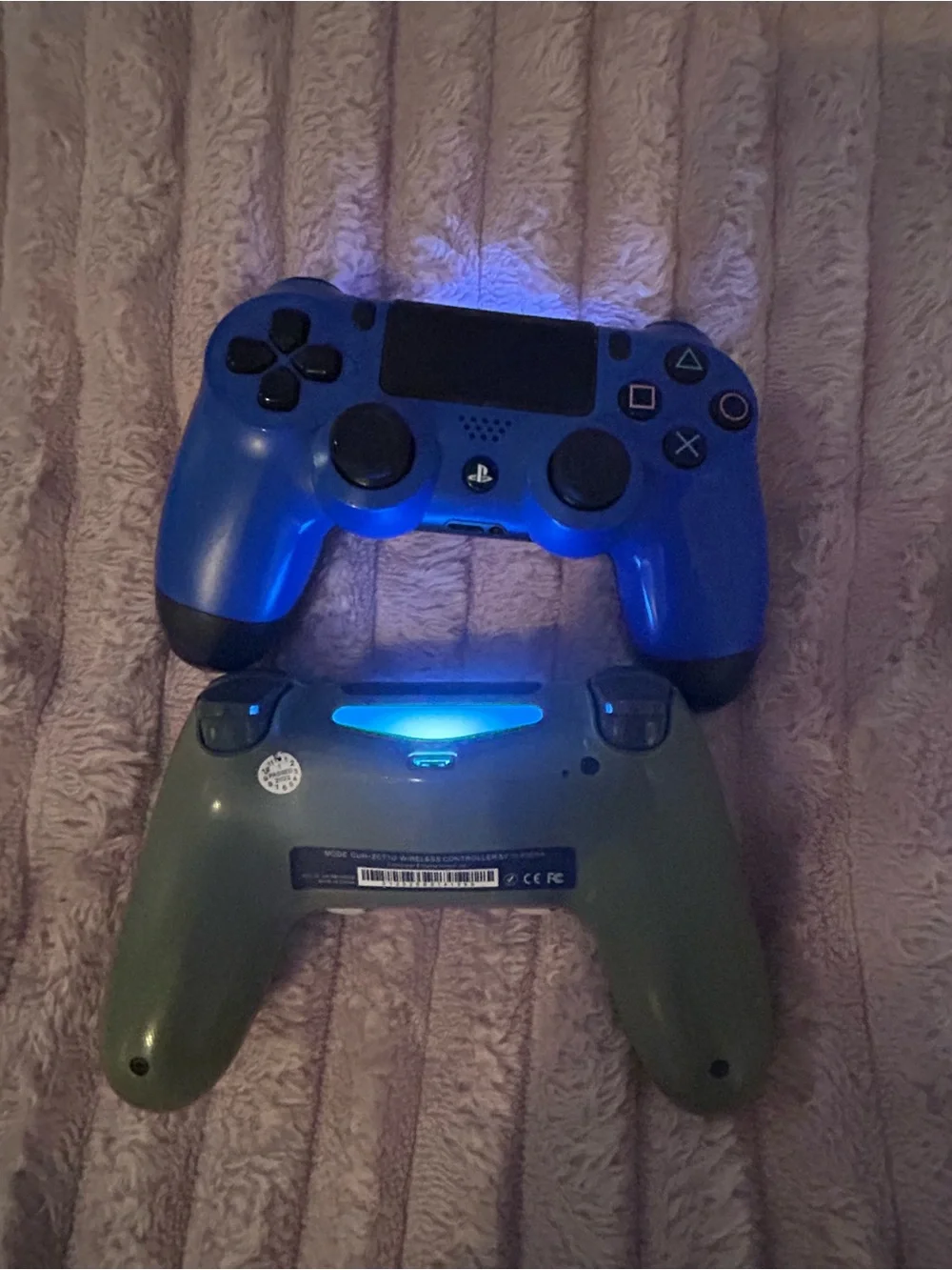 Sony DualShock Wireless Controllers - Blue & Green Camo